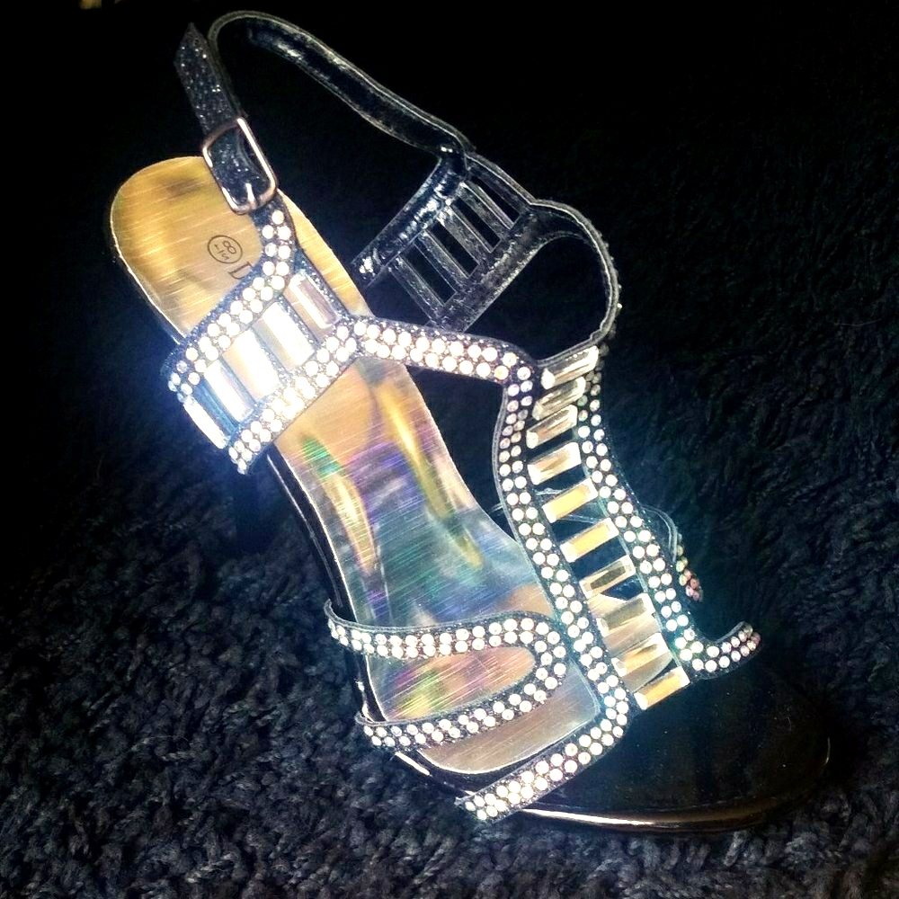Blinged Out High Heel